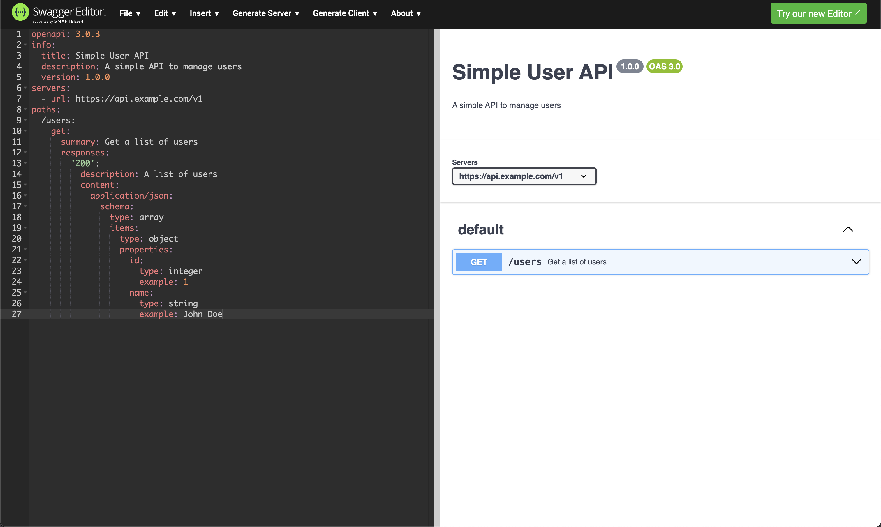 swagger editor